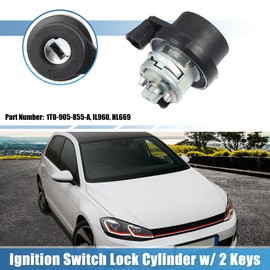 QUARKZMAN 1 Set Ignition Switch Steering Lock Cylinder with Key for Volkswagen