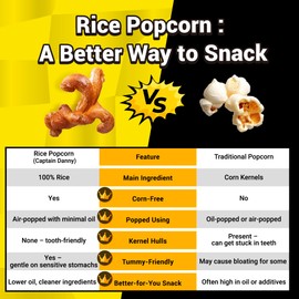 Captain Danny Rice Popcorn Salted Caramel, Corn-Free, Non-Fried, Gluten-Free, Minimally Processed, 4.2oz, Pack of 3