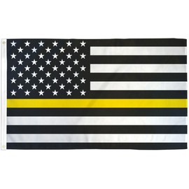 3x5FT Thin Yellow Line Flag Emergency Dispatchers Tow Recovery Security