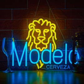 Model Neon Sign for Wall Décor Beer Light Up Signs Cerveza Neon for Bar Man Cave Pub Home Store Party Club Bistro Neon Beer LED Lights Decor Gifts