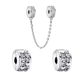 Rimgoris 925 Sterling Silver Charm for Women's Bracelets, Valentine's Day Eternal Love Clip, Secure Chain Dangle Charm Gifts, Silver