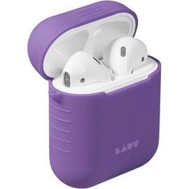 LAUT - POD for AirPods Charging Case | Slim Protective | Silicone Rubber | Easy Grip | Anti-Scratch (Violet)