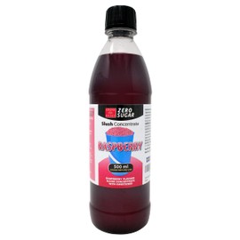 Zero Sugar-Free Raspberry Slush 500 ml, Mixing Ratio 1:17 | Makes 9 Litres Slush Ice | Crush Ice | Water Ice | No Artificial Colours | for Slushie Maker