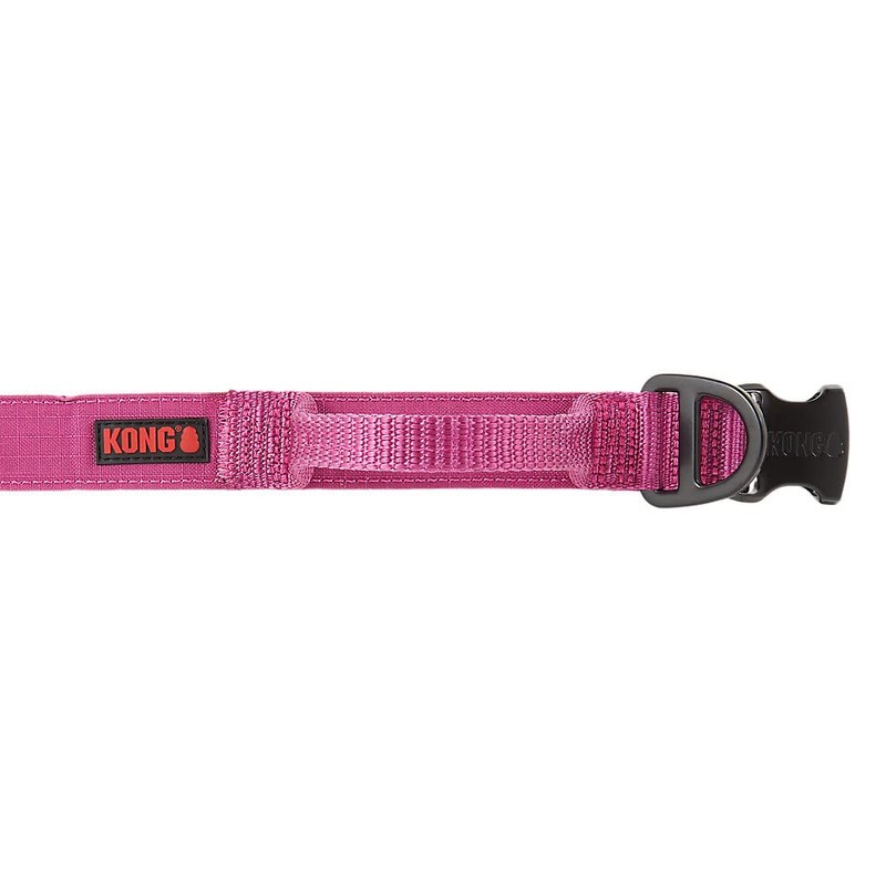 KONG Ultra Durable Padded Comfort Handle Dog Collar (Medium, Pink)