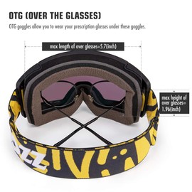 COPOZZ Polarized Ski Goggles Set, S1 Magnetic Snowboard OTG UV400 Skiing Goggles
