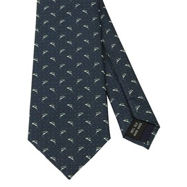 [COLORATA] Carolata Dolphin Pattern Necktie (100% Silk / Jacquard Woven), Animal Pattern, Dolphin (57.1 x 3.3 inches (145 x 8.5 cm), Gift Present, navy