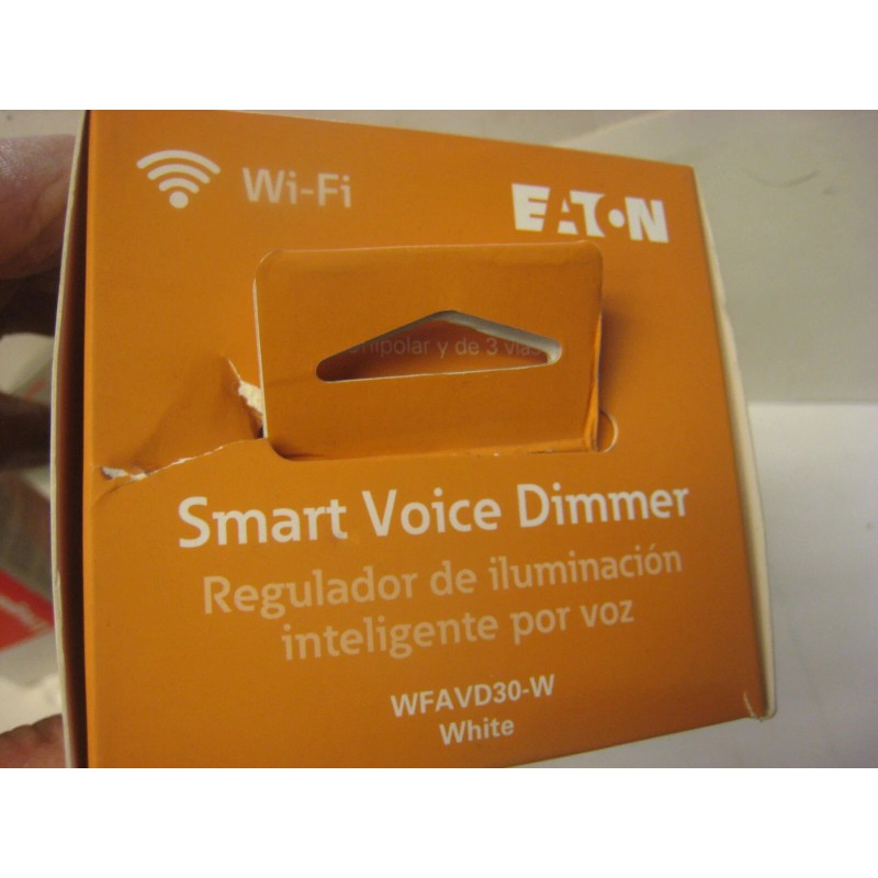 Eaton WFAVD30-W-BX-L Voice Dimmer with Alexa Built-in, White – Dimmer