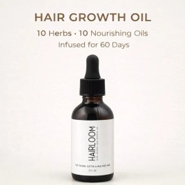Herbal Hair Growth Oil with 10 Herbs & 10 Natural Oils – Nourishing Scalp Treatment with Coconut, Argan, Jojoba & Avocado for Strong Healthy Hair
