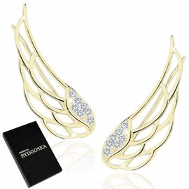 MENNICA BYDGOSKA Sterling Silver Earrings | Ear Cuff Swing for Women Stud Earrings, Silver