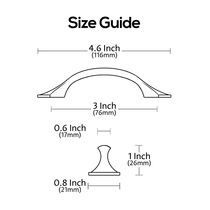 Alzassbg AL3025ORB Oil Rubbed Bronze, 3 Inch(76mm) Hole Centers Cabinet