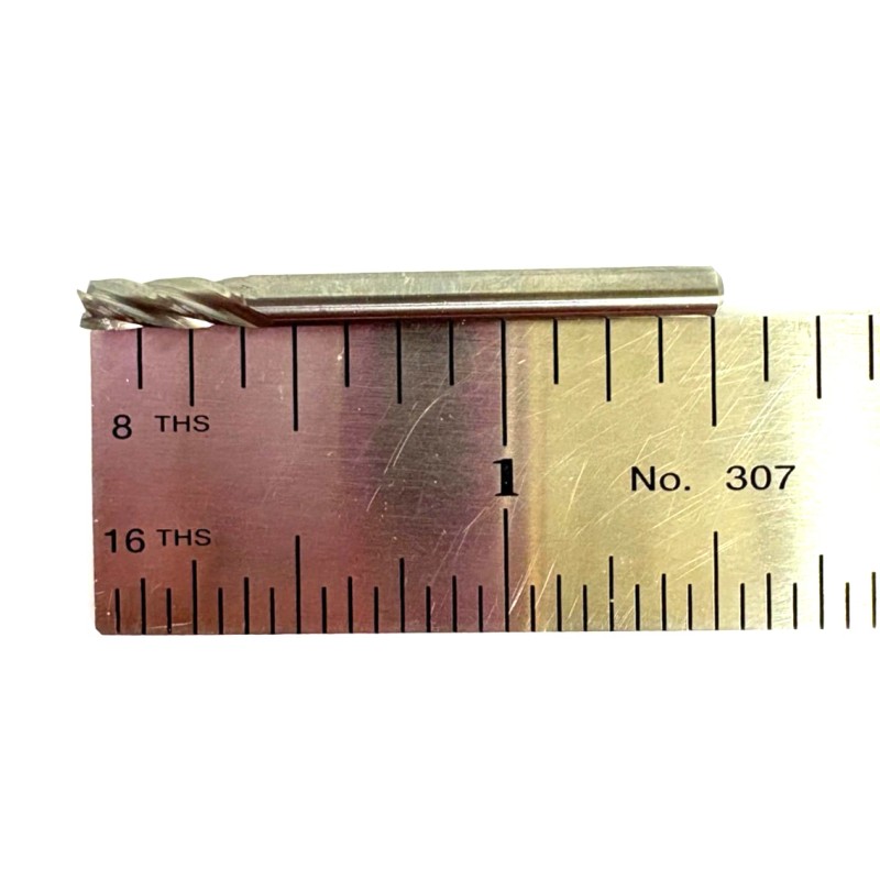 HTC 1/8" 4 FL SINGLE END CARBIDE END MILL 3/8"