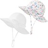 Baby Girl Sun Hat Infant Toddler Swim Wide Brim Strap