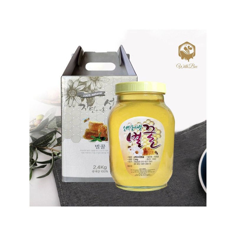 Withbee [위드비] 은풍골농원 소백산 사양벌꿀 2.4kg [With Bee] Eunpunggol Farm