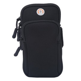 Arm Bag, Waterproof Neoprene Arm Wrist Bag for Running, Jogging, Training, Arm Bag, Accessories (Black) Portable Electronic Device Wristband Sports Bag, black