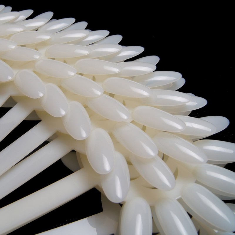 Generic Ivory False Nail Art Fan Board Tips Stick Polish