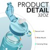 Hyeta 32oz Water Bottles with Straw - Stay Motivated and