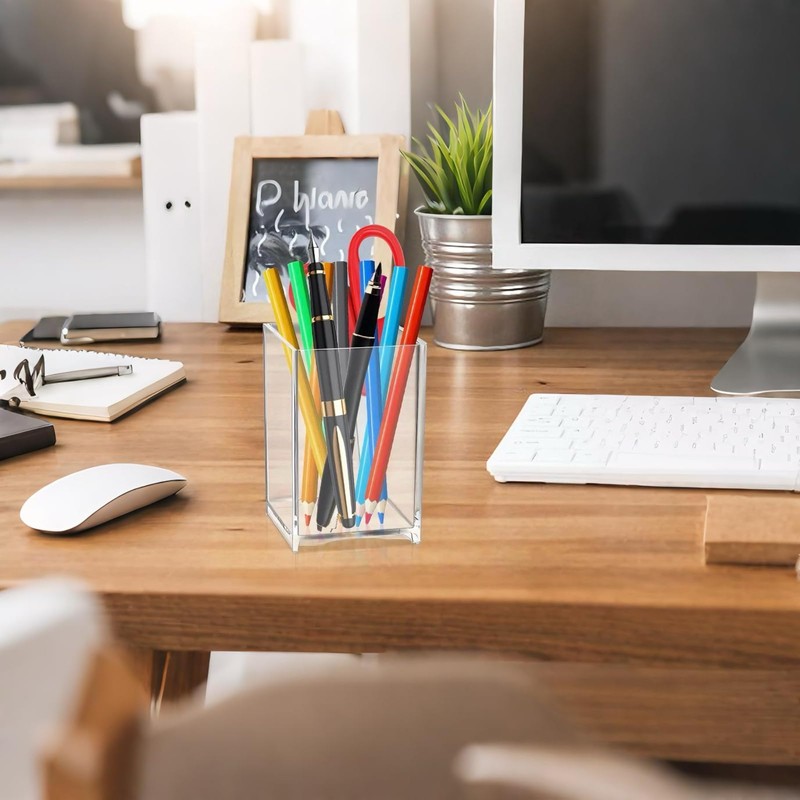 Yimy 9 Pack Acrylic Pen Holder, Pencil Organizer for Desk,