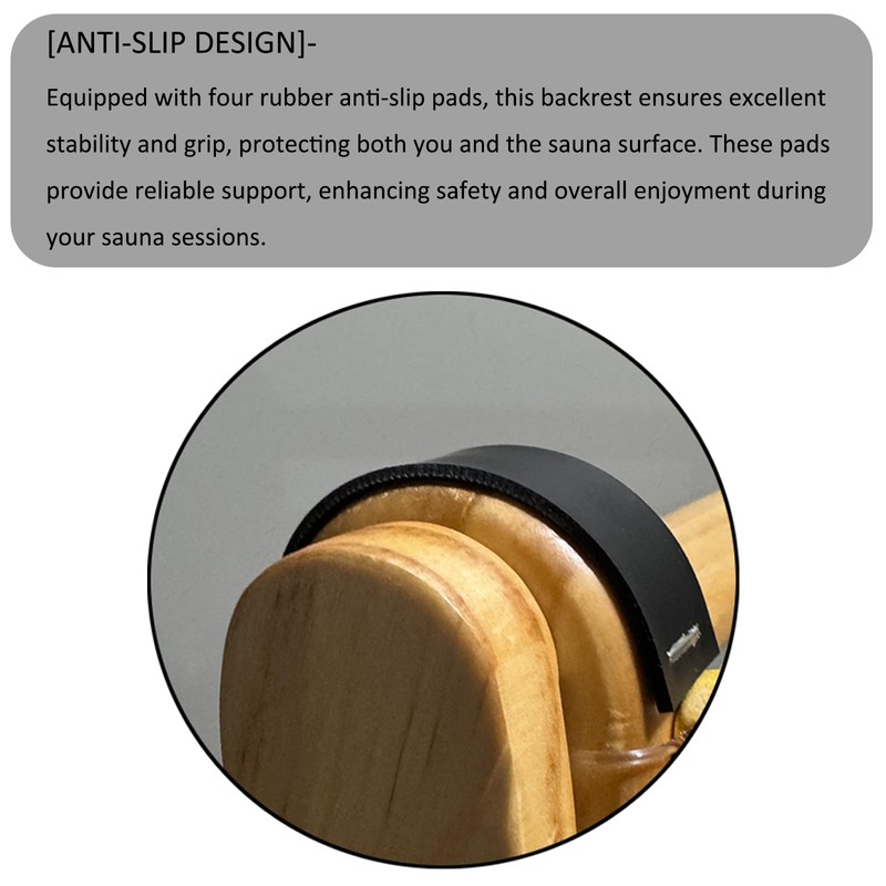 NUIBY Natural Bamboo Sauna Backrest, More Flexible Than Wood, Better