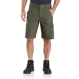 Carhartt Men's Rugged Flex Relaxed Fit Ripstop Cargo Work Utility Shorts, Basil