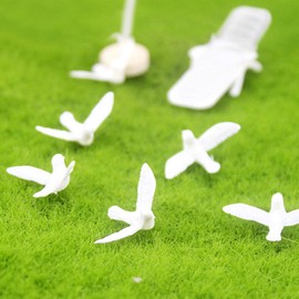 Toddmomy 10Pcs Mini Pigeon Figurine Miniature Resin Pigeon Tiny Pigeon Figurines Pigeon Statue White Pigeon Ornament Pigeon Sculpture Model for Craft Moss Landscape Garden Ornament