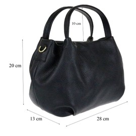 Girly Handbags Ladies Genuine Leather Bucket Handbag, black