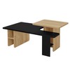 GDFStudio Nesting Coffee Tables Set of 2, Farmhouse Rectangle Tables