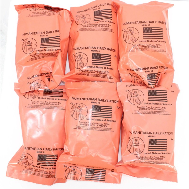 Sopakco/Wornick MRE Meal Cases - HUMANITARIAN DAILY RATION - RANDOM