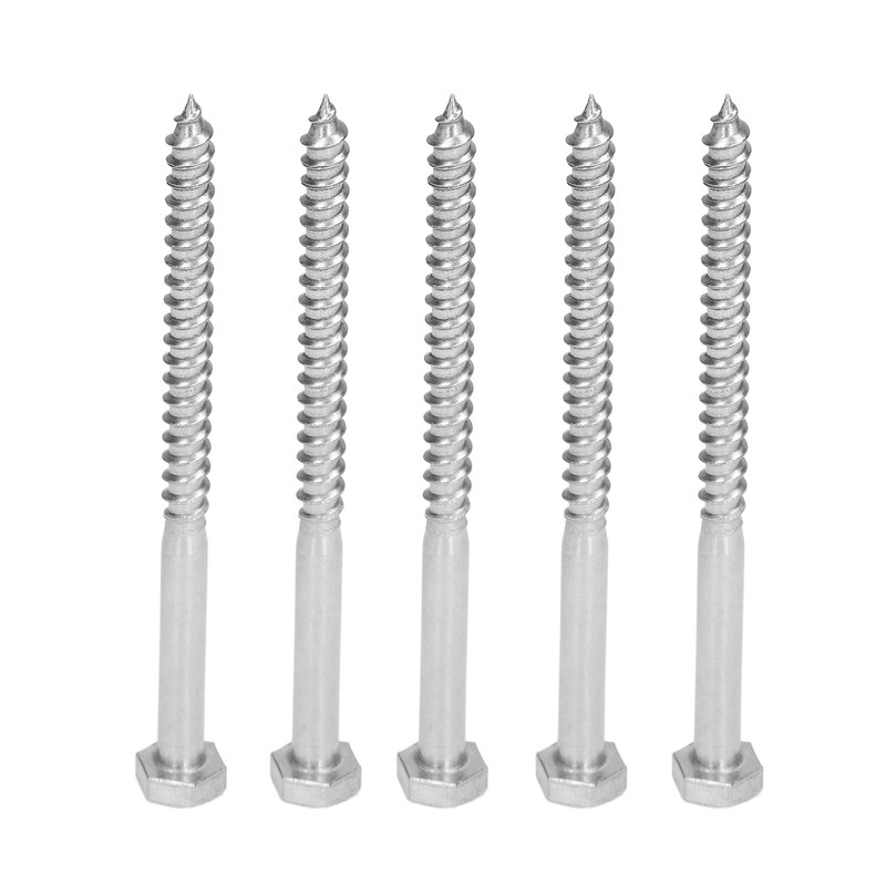 304 Stainless Steel Half Thread Bolt Wood Hex Lag Screws