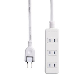 エレコム 電源タップ 4個口 スイングプラグ ほこり防止シャッター付 2m ホワイト T-TST02-22420WH