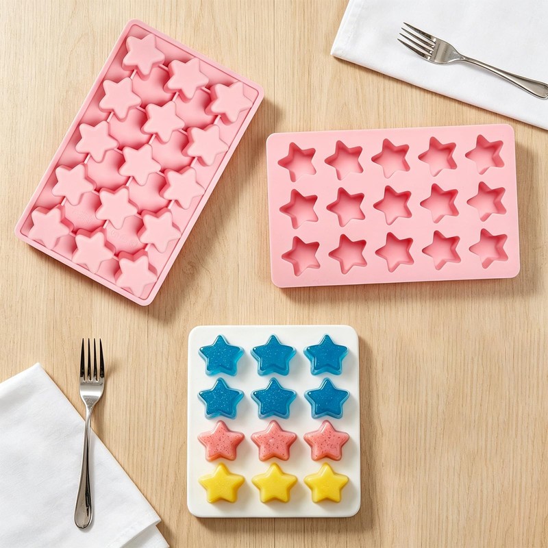 Star-Stylized Ice Cube Trays Pudding Jello Ice Tray Star