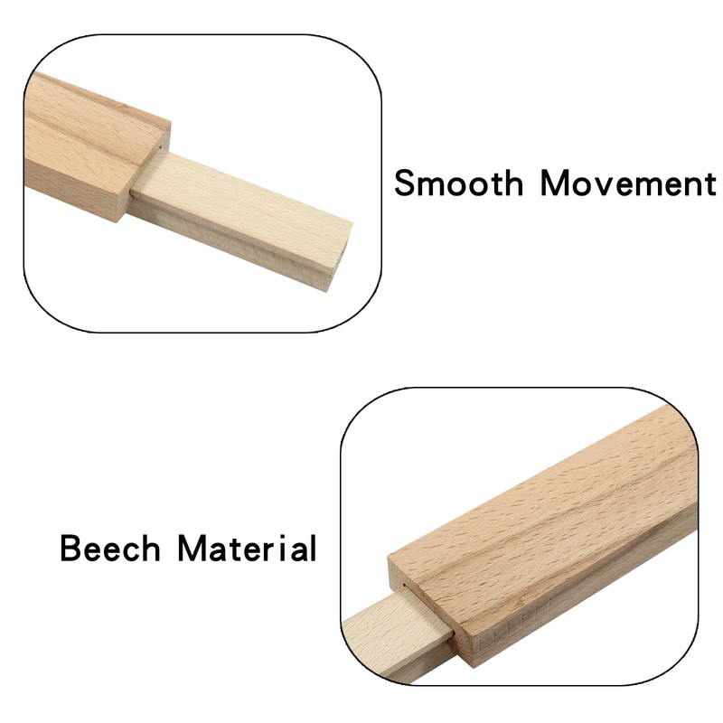 Rierdge 6pcs Wooden Drawer Slides, 14”/35cm Wood Center Mount Guide