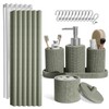 Clara Clark Sage Green Bathroom Set - Bathroom Accessories Set,