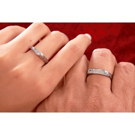 Beautiful & Stylish Cubic Zirconia Diamond Metal Adjustable Promise Couple Ring For Men & Women, For Wedding, Engagement & Occasions, Silver, Cubic Zirconia