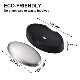 3 Packs Stainless Steel Bar Soap, Metal Soap Bar Odor Remover Rub Away Smell like Fish Garlic Onion Smell from Hand