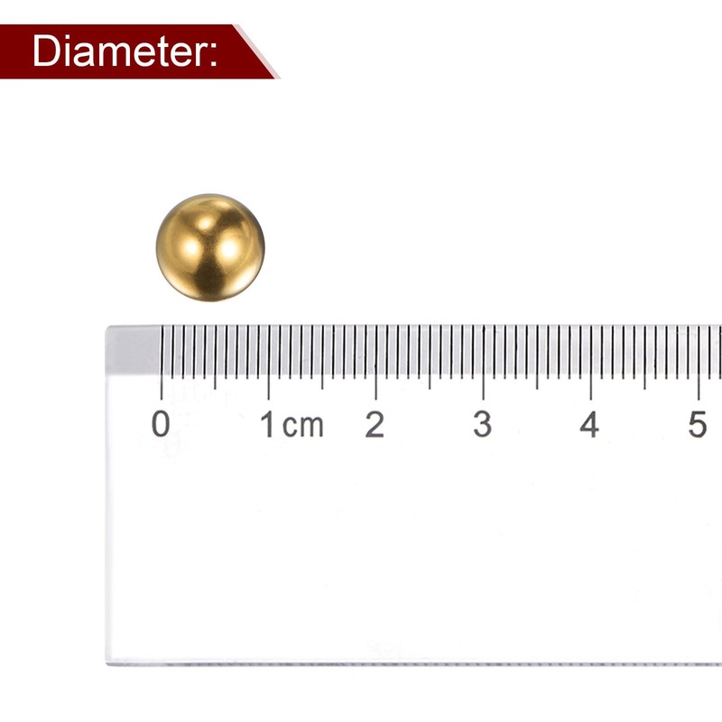 sourcing map 12pcs 10mm Precision Solid Brass Bearing Balls for