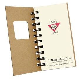 Write It Down series by Journals Unlimited, Guided Journal, Health Journal, Mini-Size 3”x5.5”, Kraft Hard Cover, Made in USA