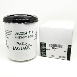 OEM Genuine Engine Oil Filter C2C41611 Compatible with Jaguar 2002-2010 XJ, XK, Sedan, Coupe, Convertible, 8 Cyl., XK, XKR, Without Supercharger, From VIN M45255. XF, 4.2l. Replaces AJ82297, C2N3587