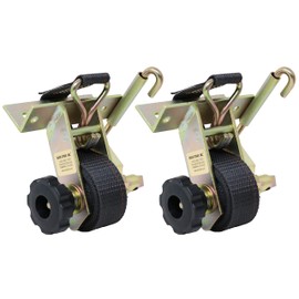 2 Pack, Rack Strap, The Original Ladder Rack Tie-Downs, Right Angle Mounting Bracket, RSL1 Low Profile Right Angle Mounting Bracket, Zinc-Yellow Finish, Bolt Mounting Hardware Included. (Low Profile)