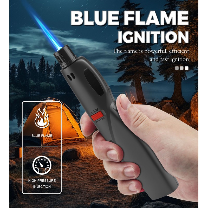 Samniu 4 Pack of Butane Torch Lighter, Windproof & Refillable,
