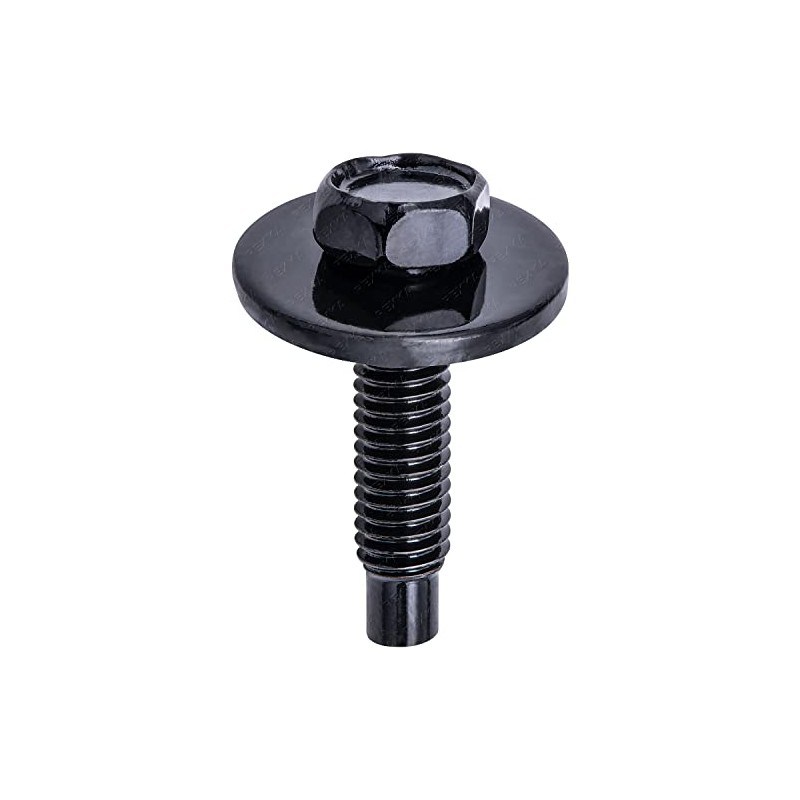 Rexka 10pcs M6-1.0 Hex Head SEMS Body Bolts for GM