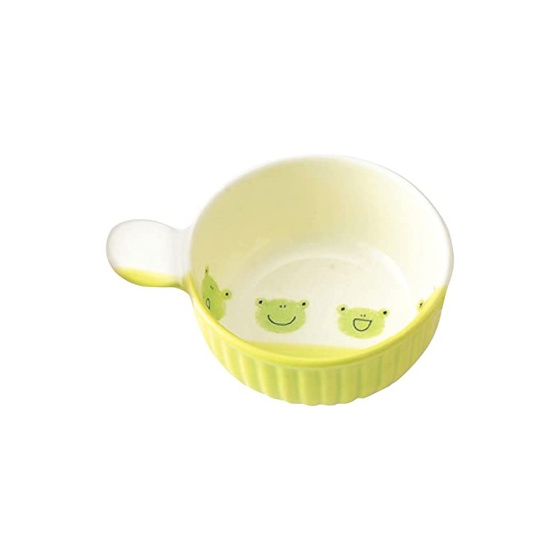 萬古焼 オーブン対応 キッズ 片手スープカップ 皿 カエル君 直径約11cm 子供 こども 食器
