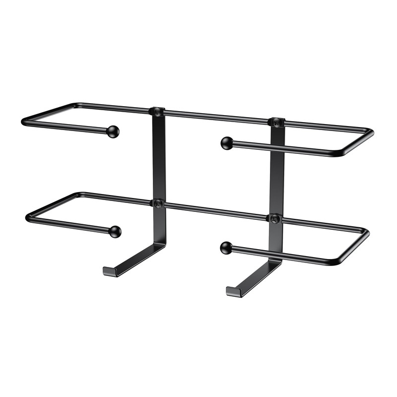 Wall-Mounted Glove Box Holder: Black Organizer for Lab, Kitchen, Bathroom