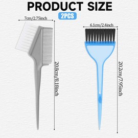 Professional Hair Color Brush Hair Dye Kit for Hair Tint Dying Coloring Applicator Hair Dye Brushes Tinting Comb for Students Women Salon Use Home DIY Dyeing (2 Pcs)