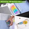 VIGOR PATH 7-Day Pill Organizer with Two Compartments Per Day,