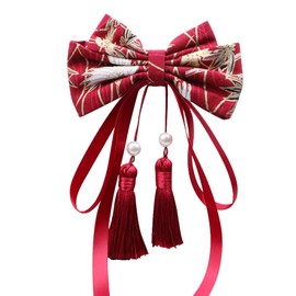 Hair Clip, Japanese Hair Accessory, Coming-of-Age Ceremony, Kimono, Yukata, Hair Pin, Hair Ornament, Wedding, Graduation, Elegant, Stylish, Hair Accessory, Red