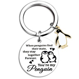 LKBVUG Special Gifts for Husband Best Mens Birthday Gifts for Boyfriend Husband Lover Couple Penguin Keychains Christmas Anniversary Valentines Sweetest Day Distance Birthday Present Keychain