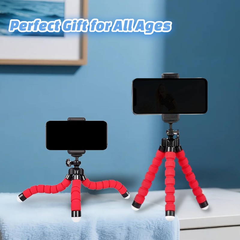 YOUNEEDFUL Mini Portable Phone Tripod Stand with Flexible Legs (Black)