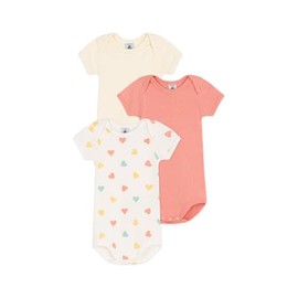 Petit Bateau Unisex Baby We Short Sleeve Bodysuits (Pack of 3), Variant 1, 12 months