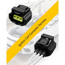 8 Pcs Ignition Coil Connector Harness with Terminal Fit for Chrysler Dodge Challenger Durango Magnum 1500 2500 3500 Jeep Grand Cherokee Liberty Wrangler V6 V8 L4 L6 2.4L 2.5L 3.7L 4.0L 4.7L 5.7L 6.4L