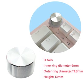 ROZELLA HOME - Juego de 2 pomos de actualización TM680/KT68/GK68, aleación de aluminio, galvanoplastia de lujo, accesorios de actualización de teclado mecánico (plata)